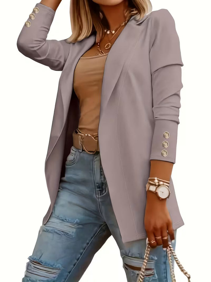 Nikia – Langærmet Blazer Med Dekorative Knapper