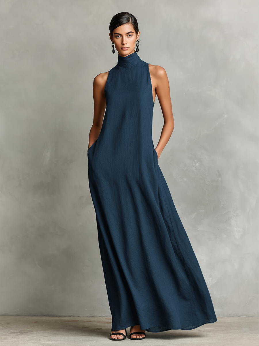Imeria – Maxi-kjole med halterneck