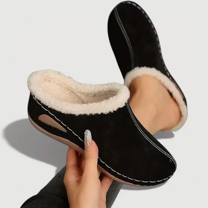 Achly – Plys-denim-platform-tøfler