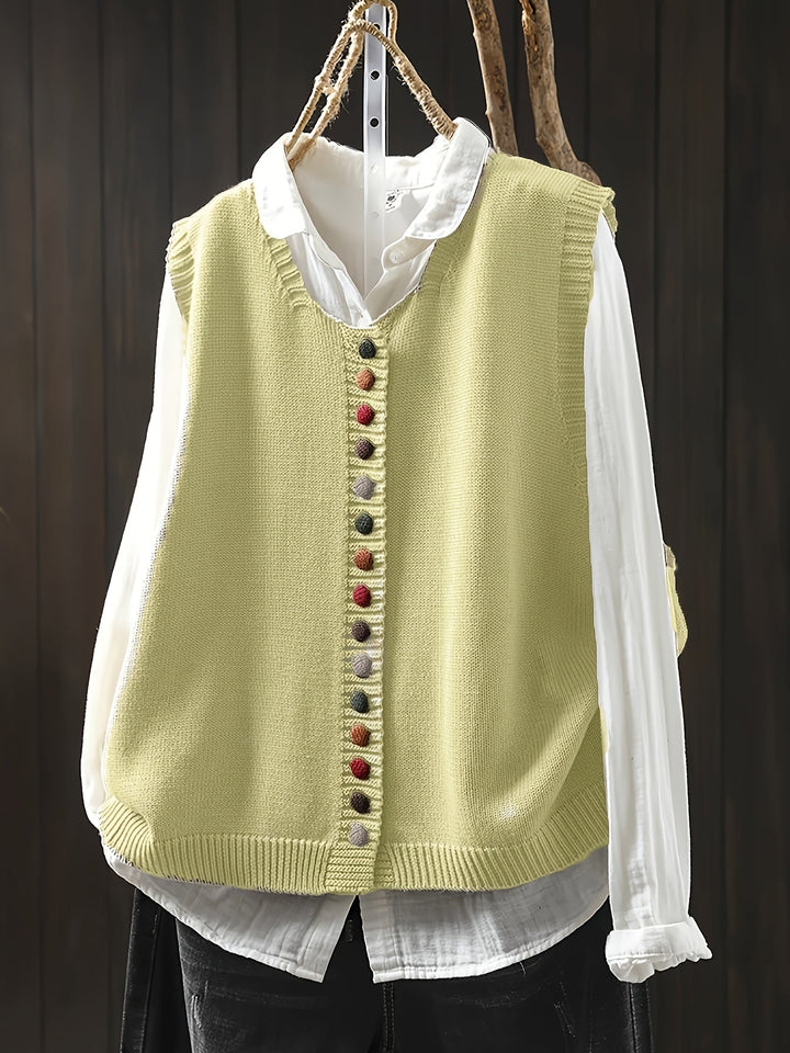 Toriana – Ærmeløs Strikket Vest