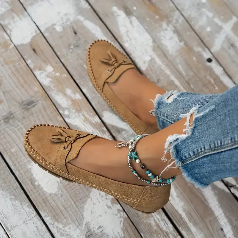 Patamon - Behagelige Loafers Med Bløde Vintage Sløjfer