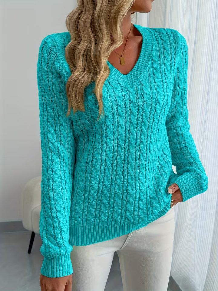Lenea – Langærmet Sweater I Kabelstrik