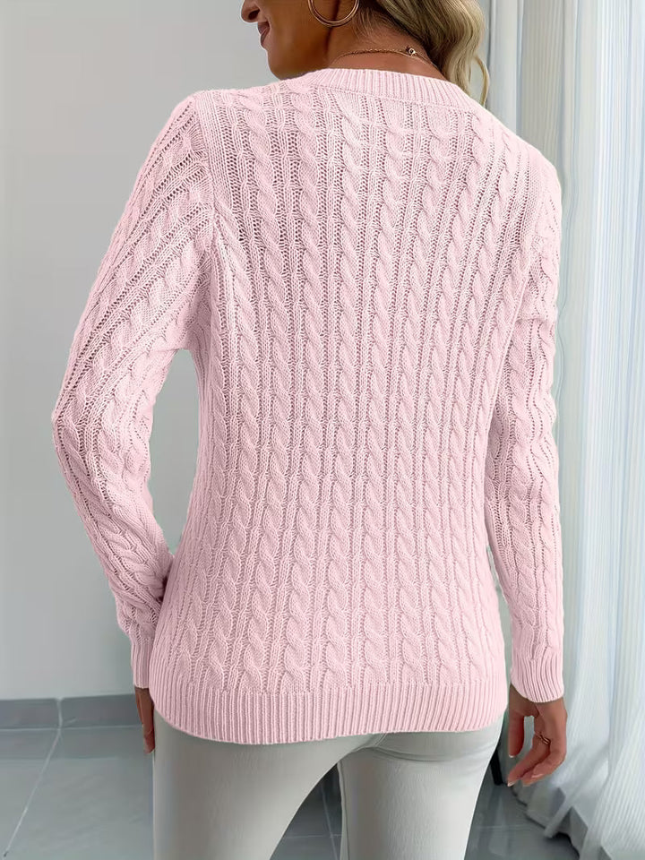 Lenea – Langærmet Sweater I Kabelstrik