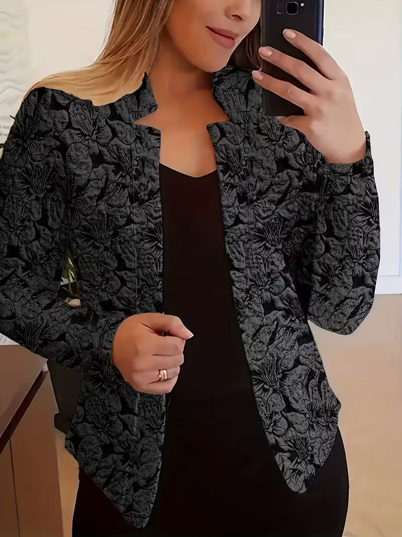 Tifany – Blazer Med Blomsterprint og Lange ærmer
