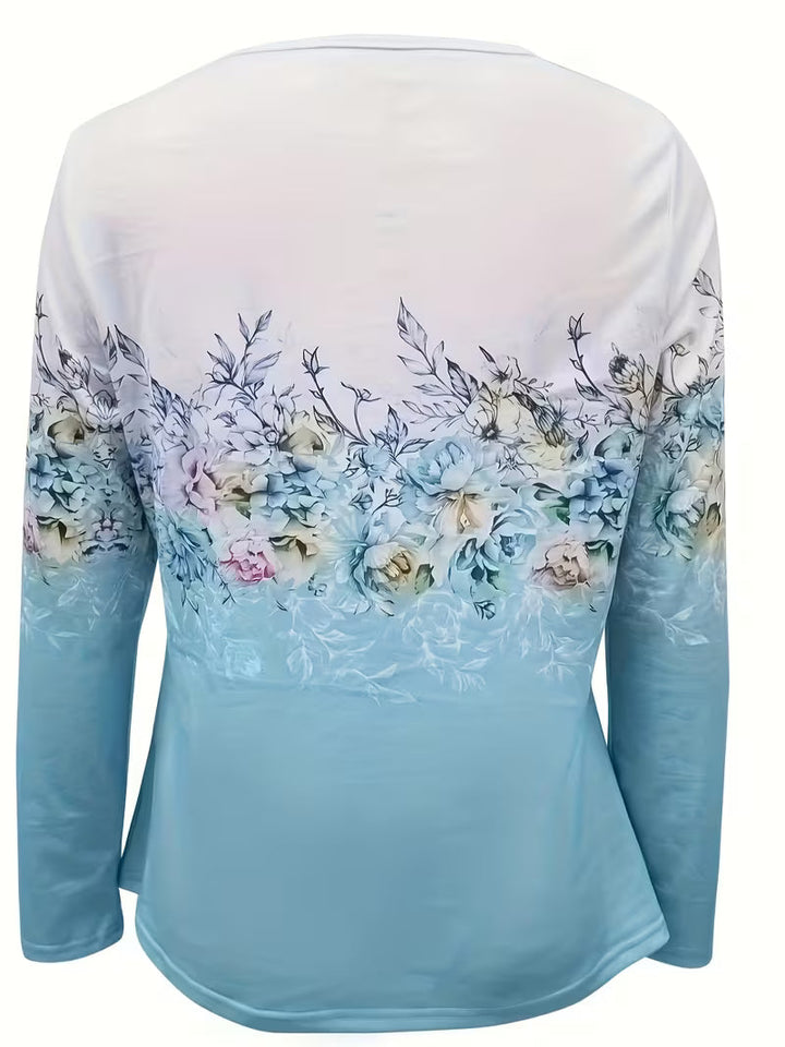 Tishna – Top Med Elegant Blomstermønster
