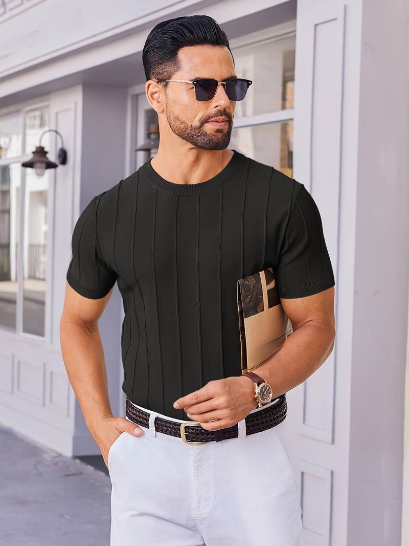 Sang - Sommer-t-shirt Med Rund Hals I Strik