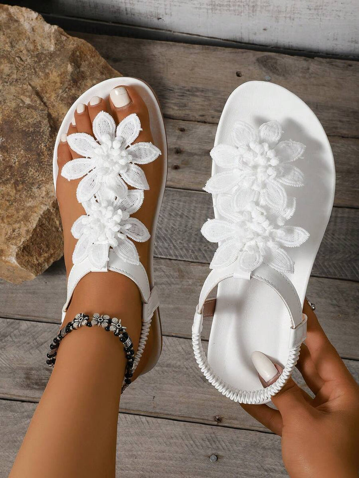 Arabela – Ortopædiske Sandaler Med Påsatte Blomster