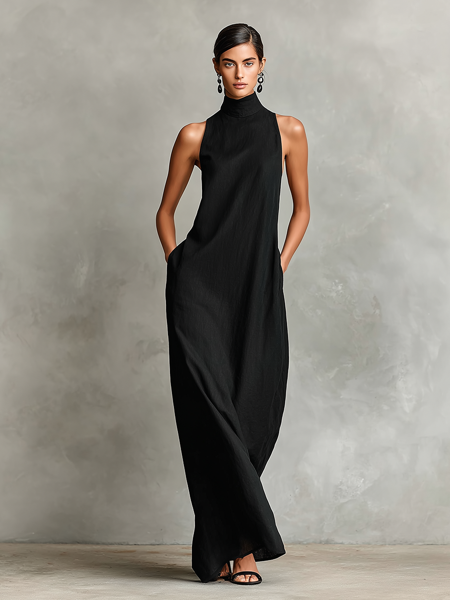 Imeria – Maxi-kjole med halterneck