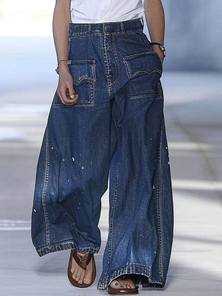 Azize – Løstsiddende Denimjeans Med Flere Lommer