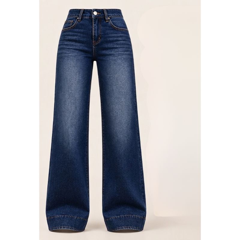 Naryna – Jeans Med Brede Ben og Høj Talje