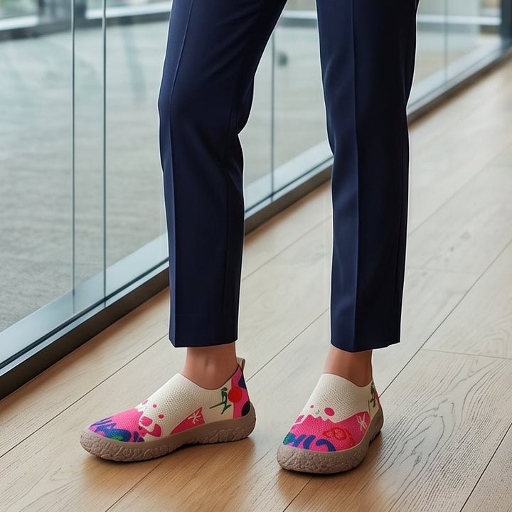 Farhia – Afslappede Slip-on-sko Med Kunstnerisk Print
