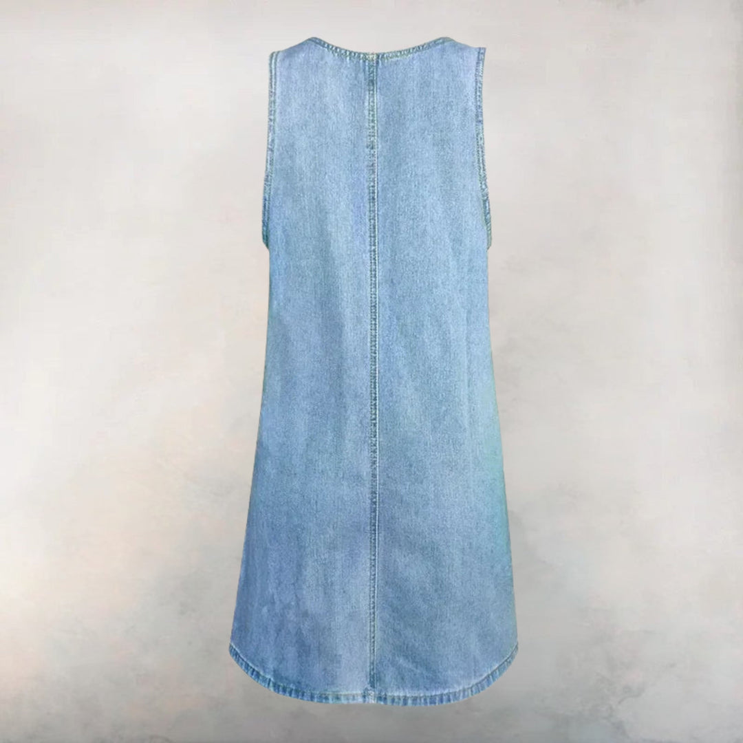 Lucelia – Ærmeløs Og Let Denimkjole