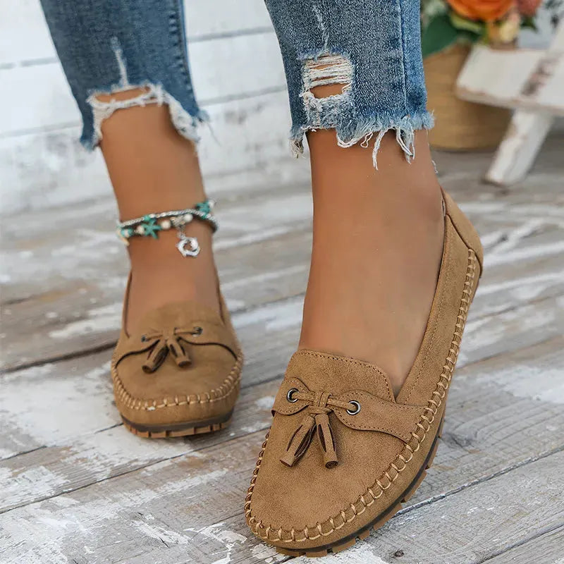 Patamon - Behagelige Loafers Med Bløde Vintage Sløjfer