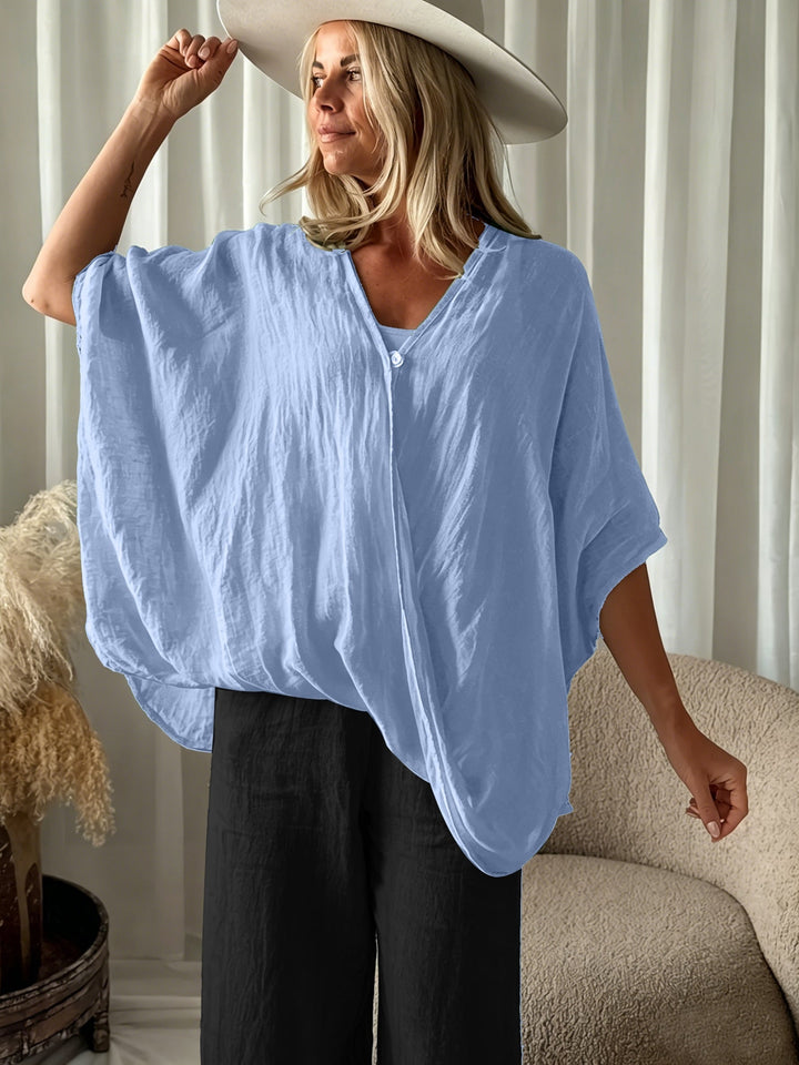 Winnie - Boheme Bluse Med Løse Ærmer