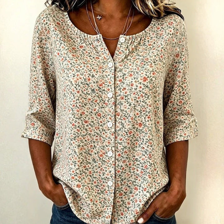 Sumali – Skjorte Med Vintage Blomsterprint