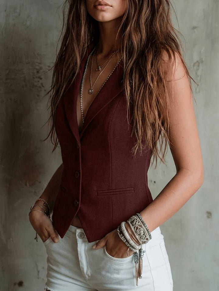 Arden - Elegant Jakkevest Med Lommer