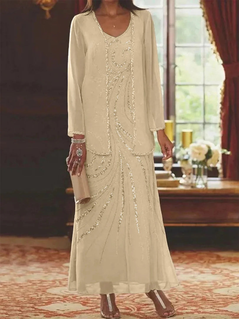 Jungmin - Chiffon Kjole Sæt