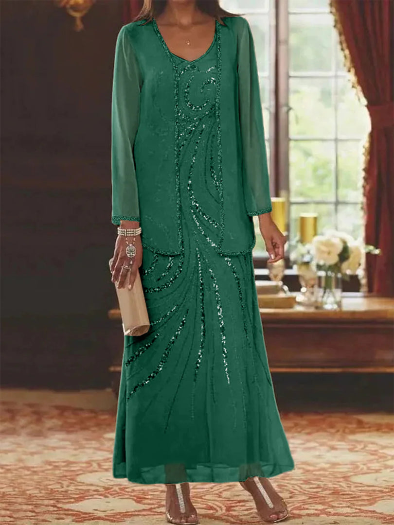 Jungmin - Chiffon Kjole Sæt