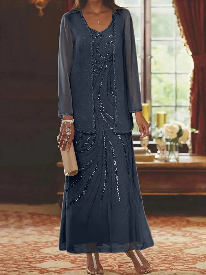 Jungmin - Chiffon Kjole Sæt