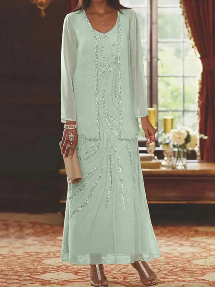 Jungmin - Chiffon Kjole Sæt