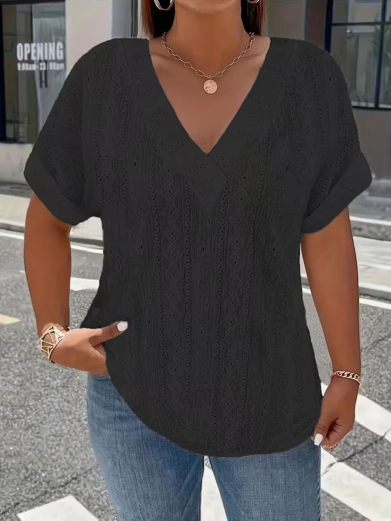 Maessen – T-shirt Med Korte ærmer og Hulmønster