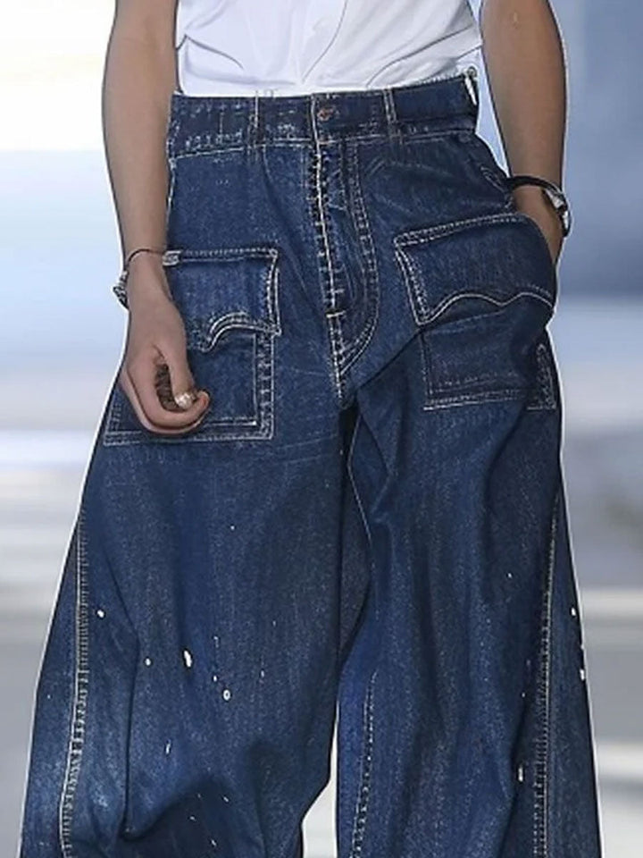 Azize – Løstsiddende Denimjeans Med Flere Lommer