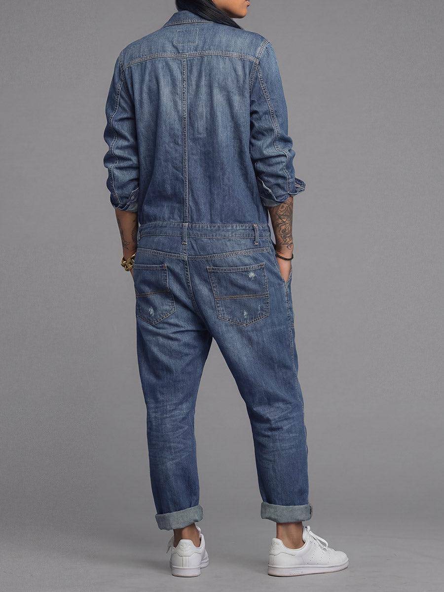 Ravina – Jumpsuit Med Knapper Foran