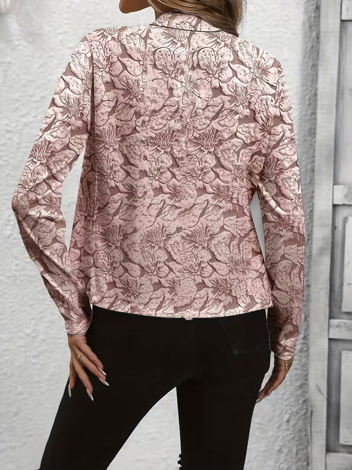 Tifany – Blazer Med Blomsterprint og Lange ærmer