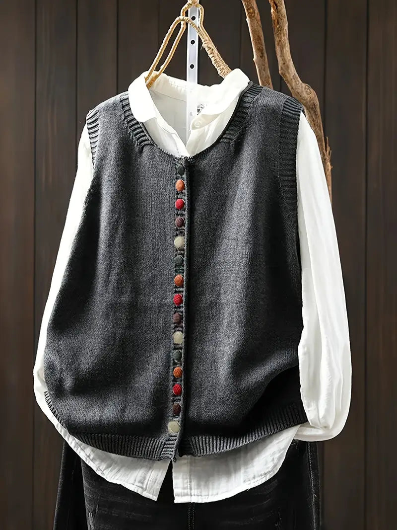 Toriana – Ærmeløs Strikket Vest