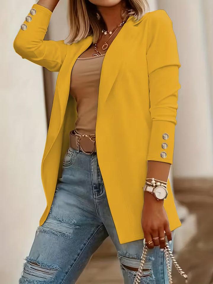 Nikia – Langærmet Blazer Med Dekorative Knapper