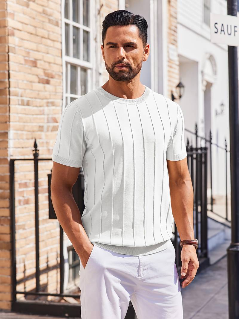Sang - Sommer-t-shirt Med Rund Hals I Strik