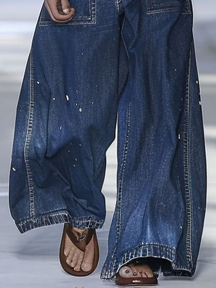 Azize – Løstsiddende Denimjeans Med Flere Lommer