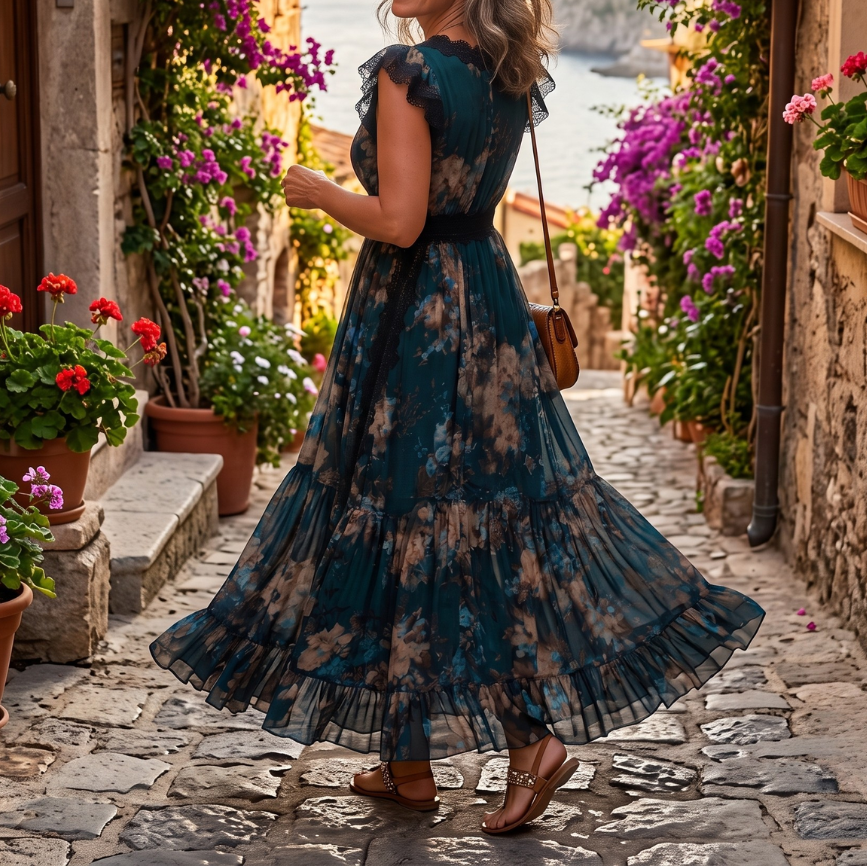 Erin – Maxikjole Med Blomsterprint