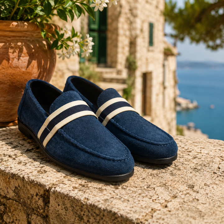 Hanno - Afslappede Stribede Loafers