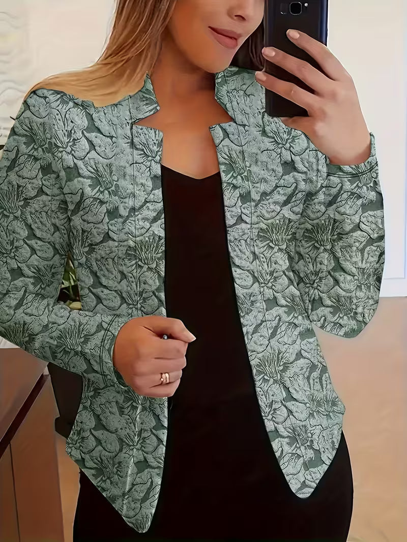 Tifany – Blazer Med Blomsterprint og Lange ærmer