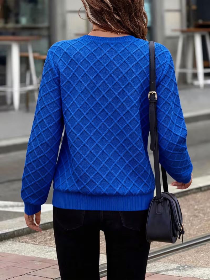 Juliet – Sweatshirt Med Lange ærmer Struktureret Stof og Lynlås i Halsen