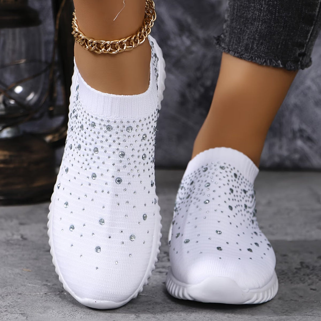 Elizaa - Behagelig Sneaker Med Strasssten