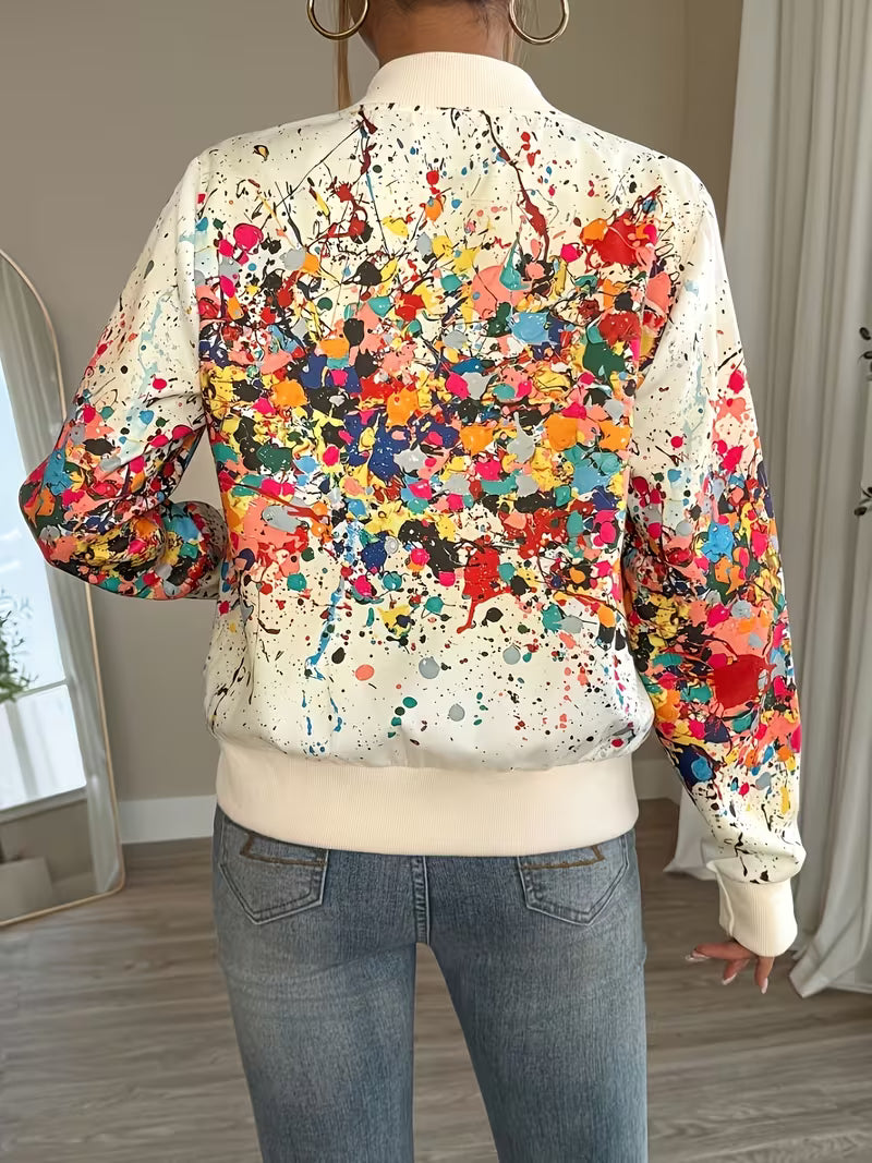 Riena – Jakke Med Livligt Tie-dye-mønster