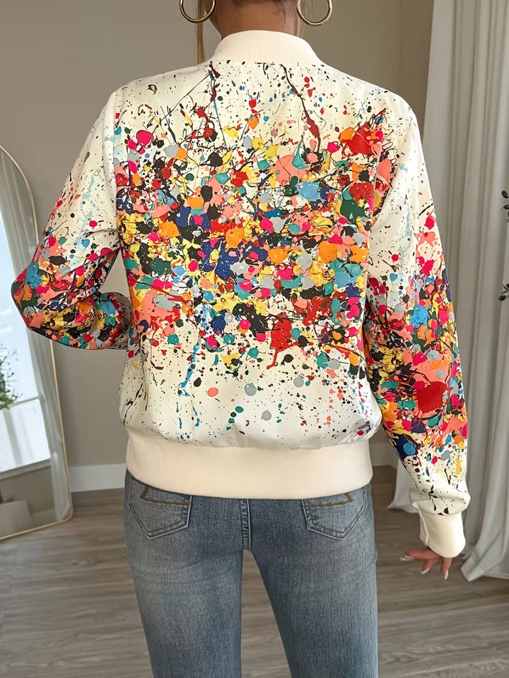 Riena – Jakke Med Livligt Tie-dye-mønster