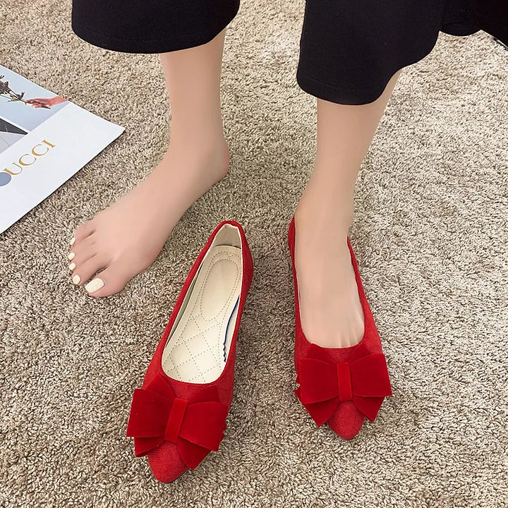 Silvie – Elegante Pumps Med Sløjfe Og Lav Blokhæl