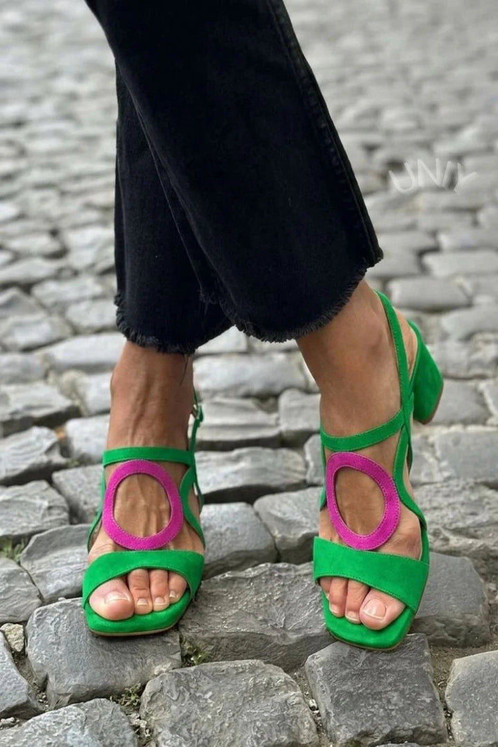 Gurng – Sandaler Med Firkantet Tå Og Afrundet Snit