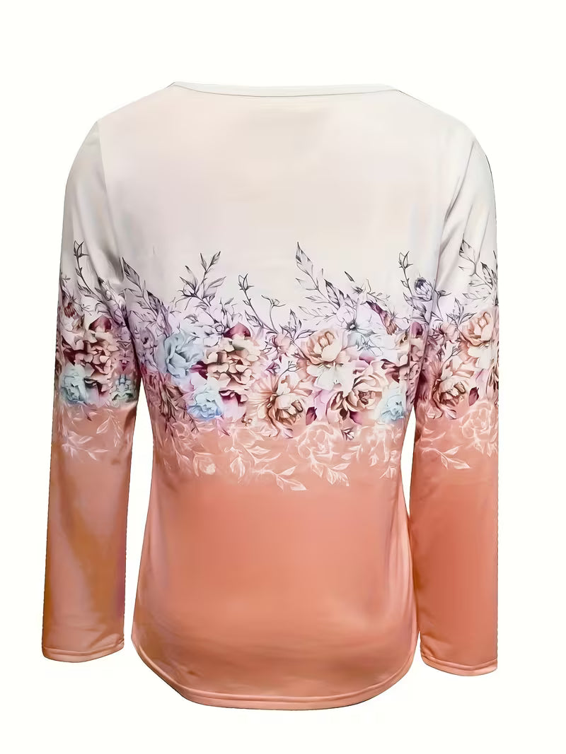 Tishna – Top Med Elegant Blomstermønster