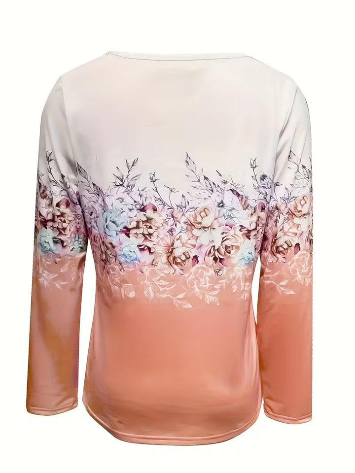 Tishna – Top Med Elegant Blomstermønster