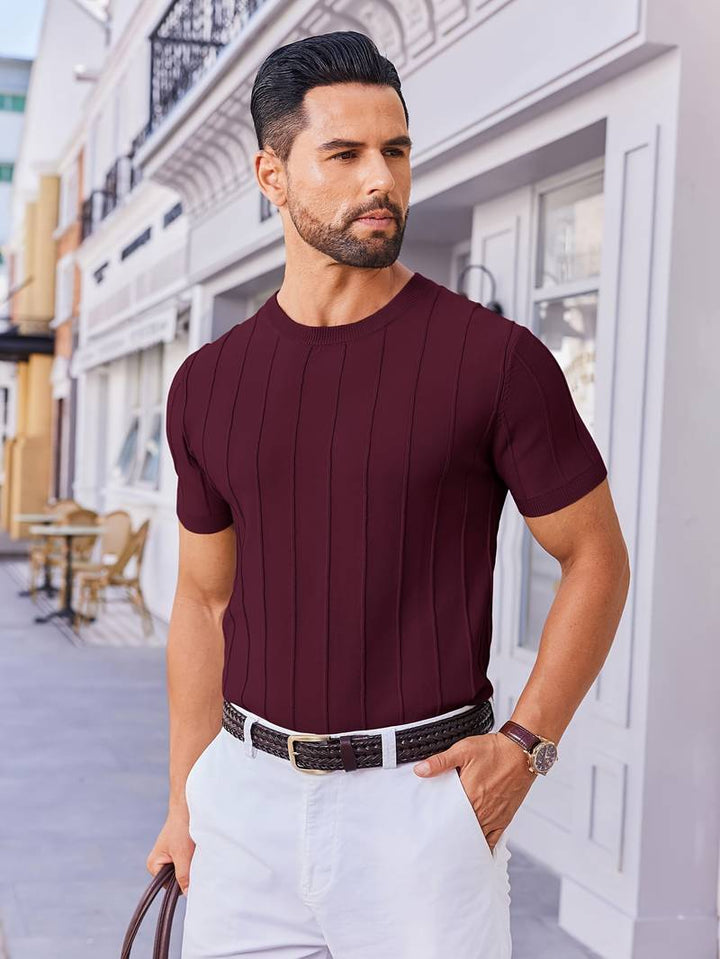 Sang - Sommer-t-shirt Med Rund Hals I Strik