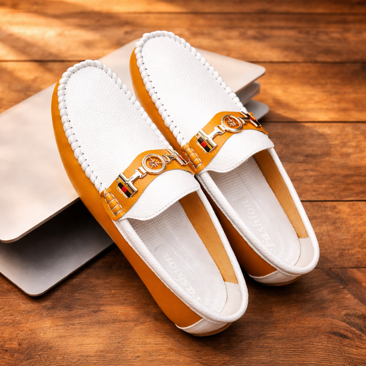 Stewart – Moderne Tofarvede Læderloafers