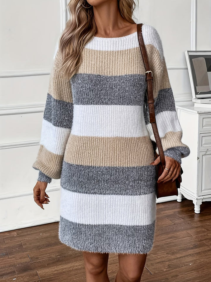 Dastina – Langærmet Strikket Kjolesweater