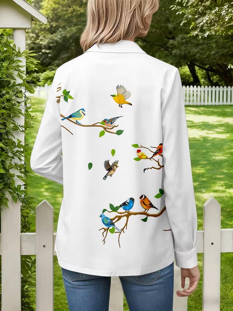 Joena – Langærmet Skjorte Med Print