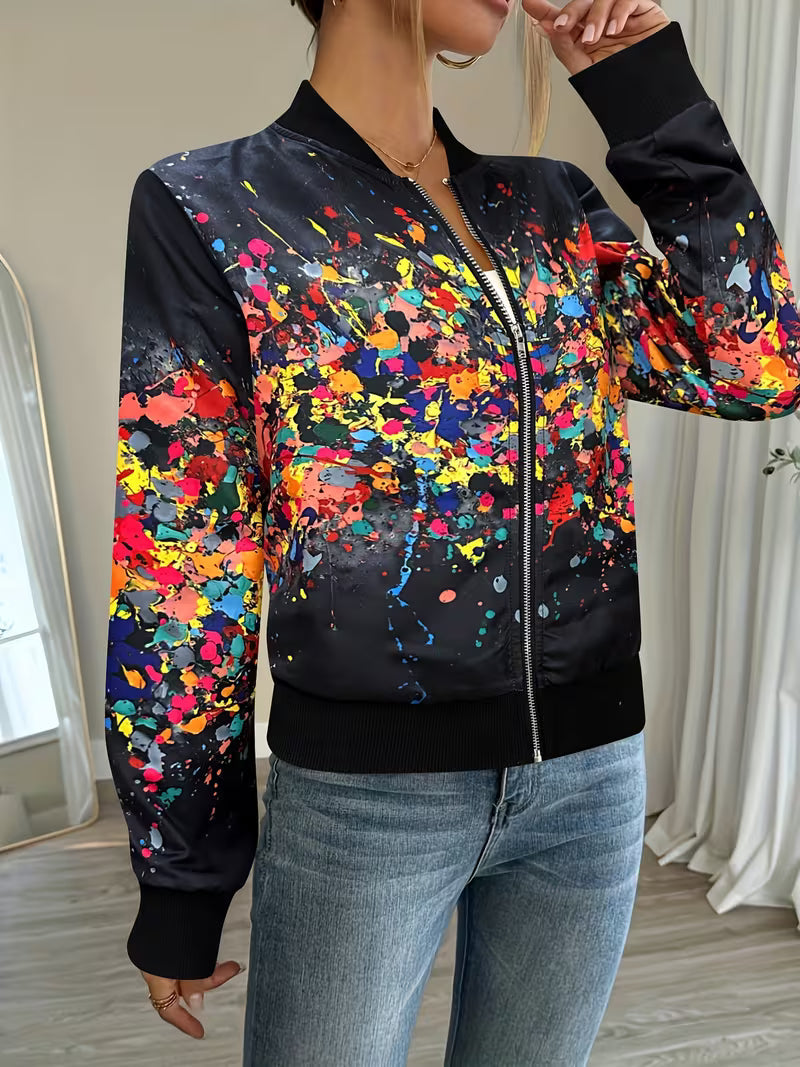 Riena – Jakke Med Livligt Tie-dye-mønster
