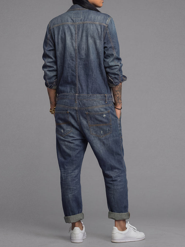 Ravina – Jumpsuit Med Knapper Foran