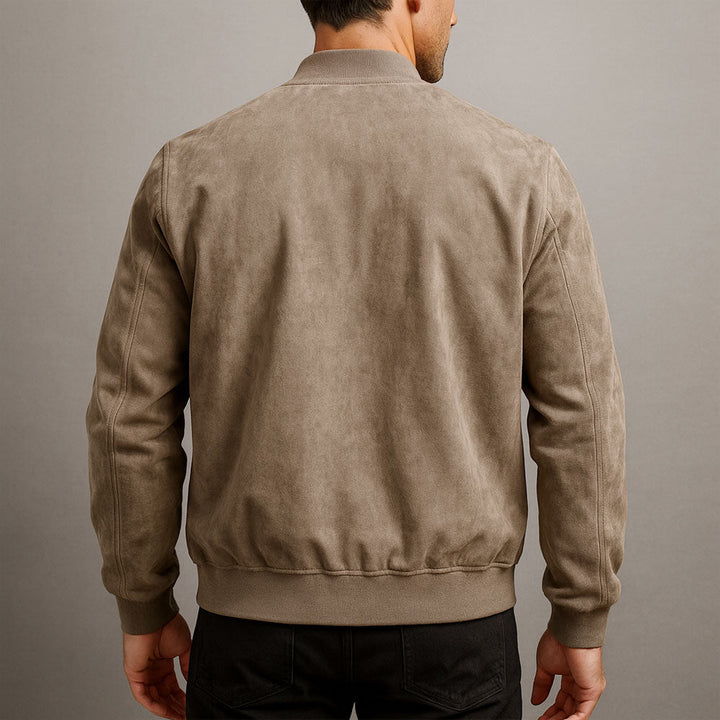 Laamin – Klassisk Bomber Jakke i Ruskind